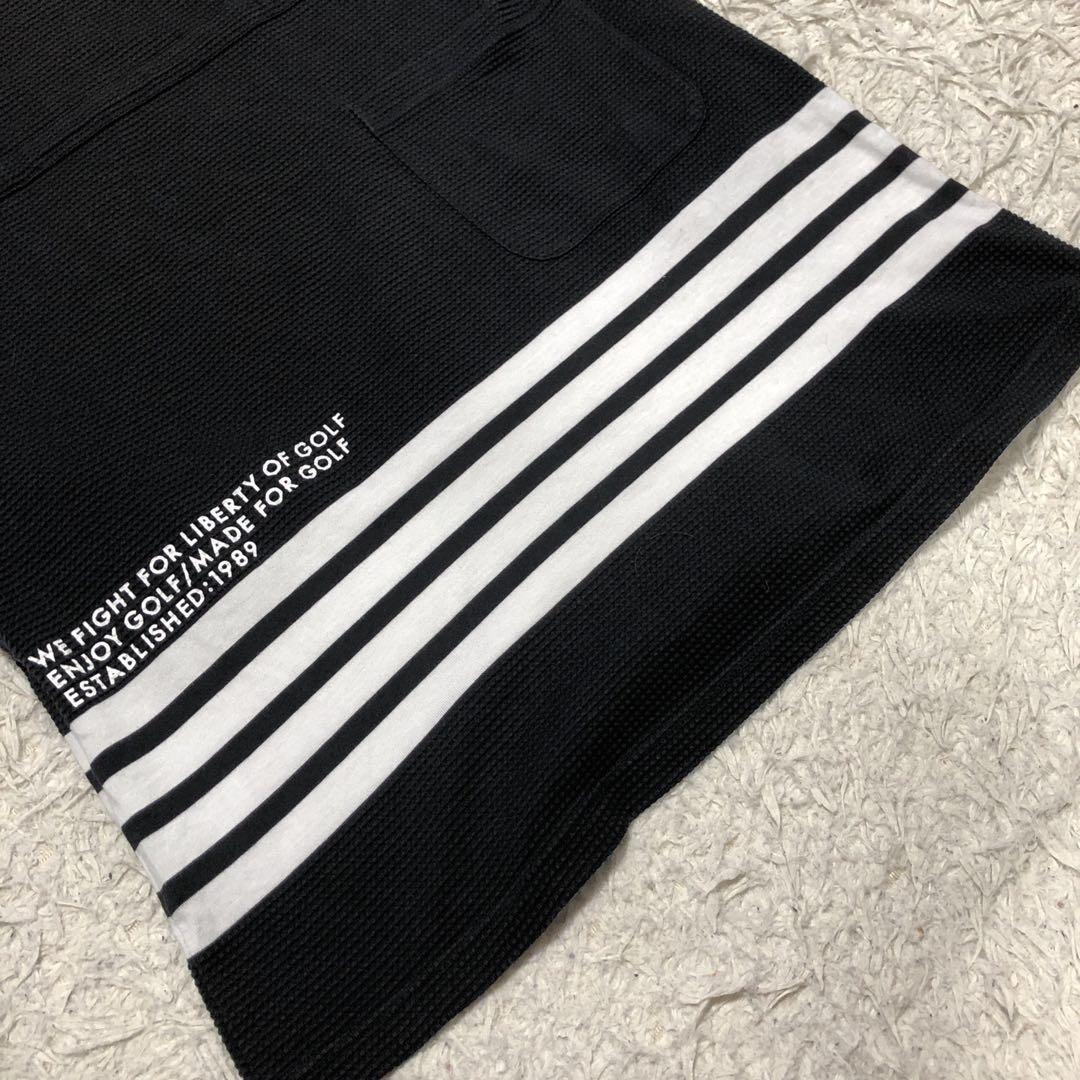 希少美品】パーリーゲイツ ポロワンピース ワッフル地 裾ボーダー ロゴ入り