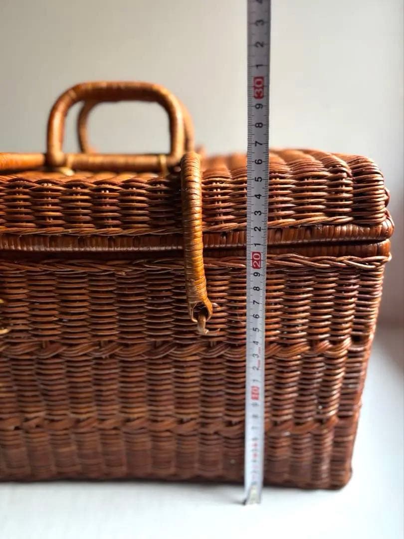 634 フランスアンティーク ピクニックバスケット パニエ 蚤の市購入 美品