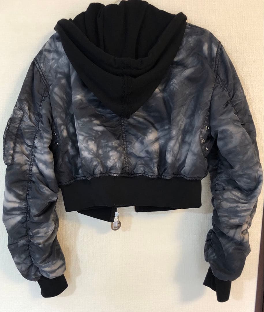 ディーゼル 中綿ジャケット レディース タイダイ柄 レイヤード フードボンバー