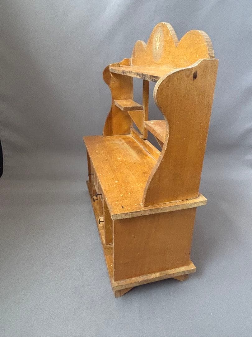 アンティーク ドールキャビネット ドールハウス ミニチュア 木製棚 ドール家具