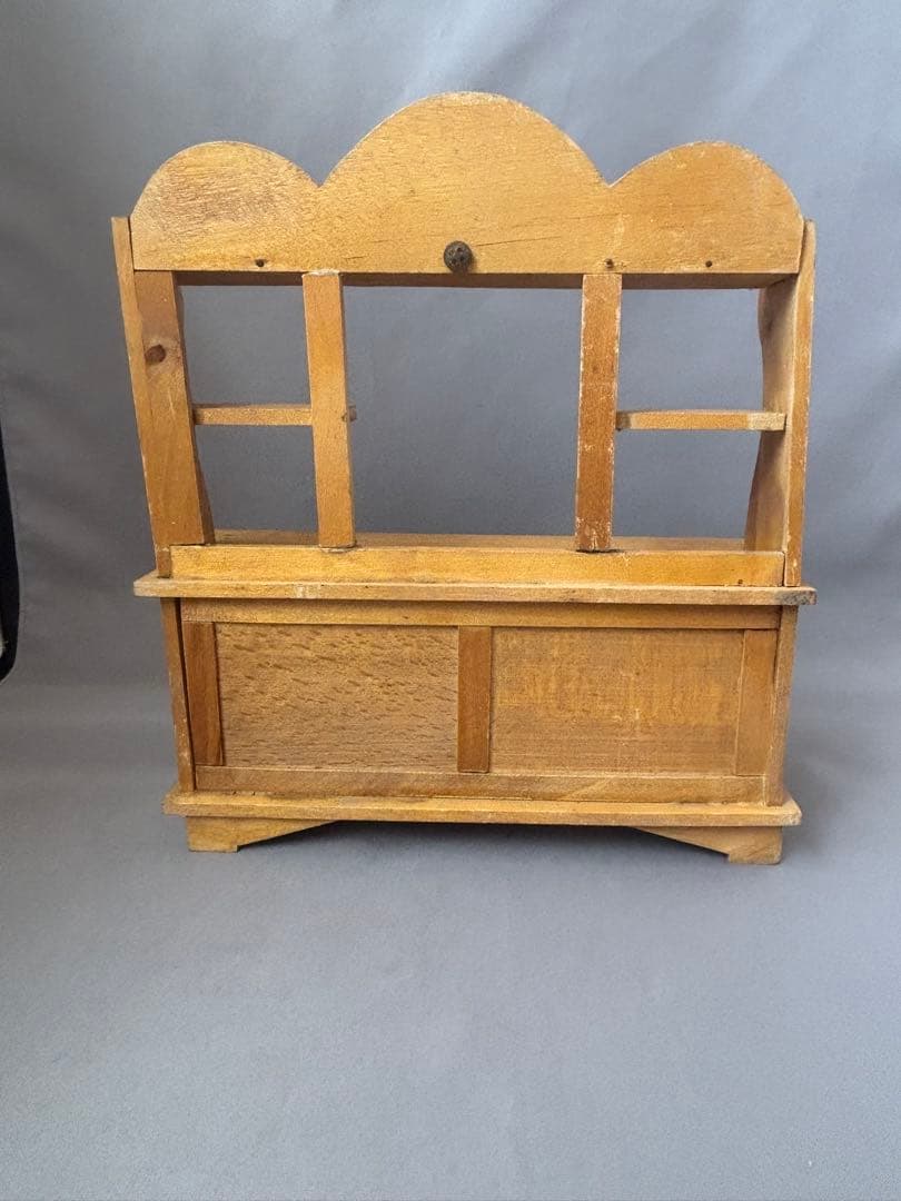 アンティーク ドールキャビネット ドールハウス ミニチュア 木製棚 ドール家具