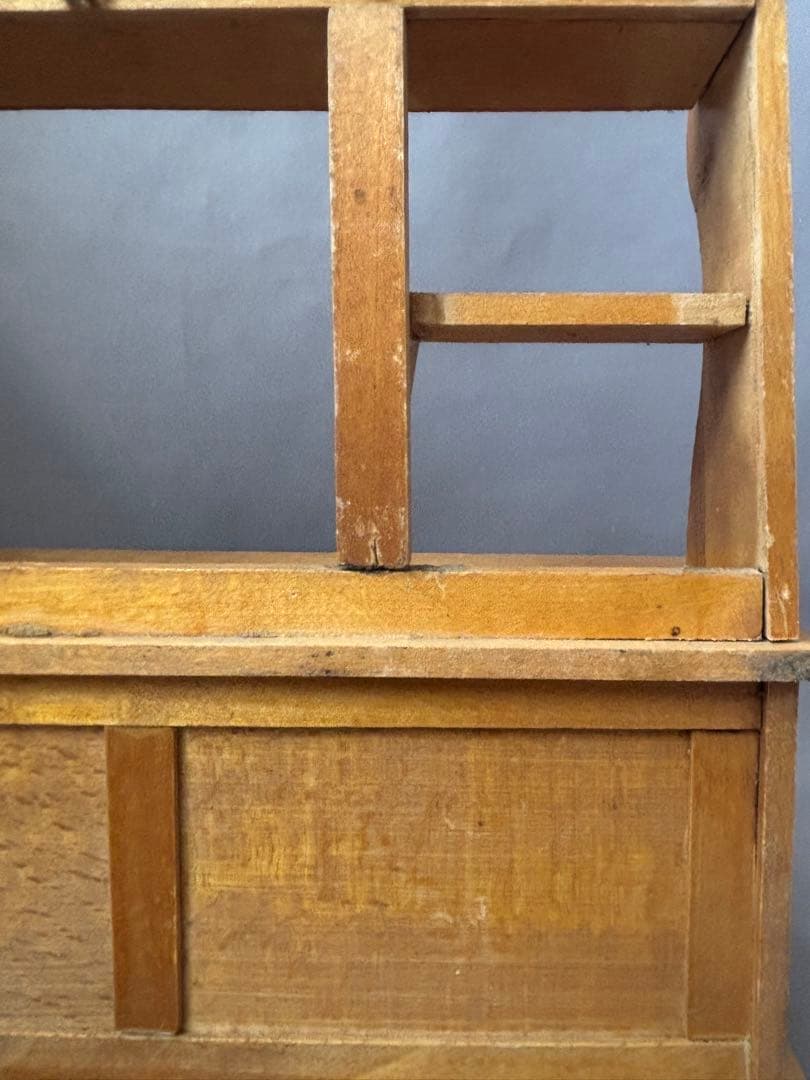 アンティーク ドールキャビネット ドールハウス ミニチュア 木製棚 ドール家具