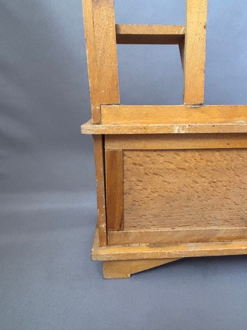 アンティーク ドールキャビネット ドールハウス ミニチュア 木製棚 ドール家具