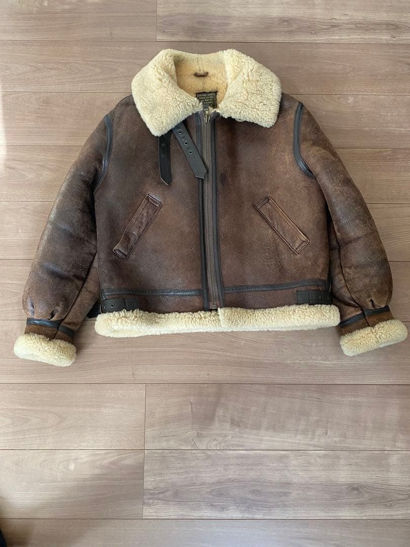 ドッグファイト B-3 ムートン フライトジャケット M 茶 羊革 - メルカリ