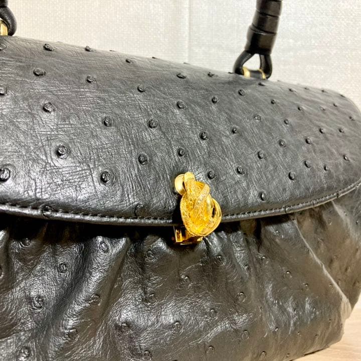 高級品 オーストリッチ ハンドバッグ 定価20万円 - メルカリ