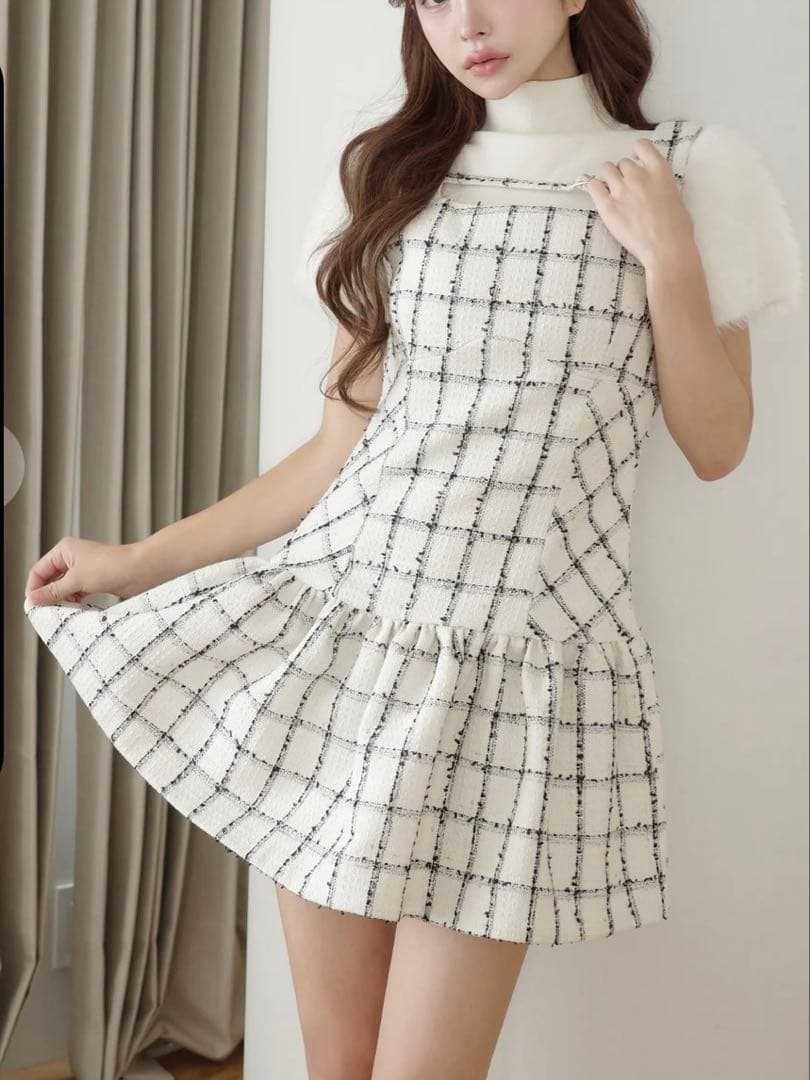 Randy Étoile Check tweed ワンピース オンライン 通販