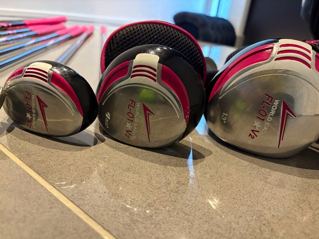 JACK BUNNY ゴルフバッグ・キャディバッグ ブラック　クラブセット