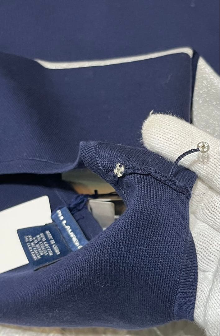 半額↓Ralph Lauren Golf ネイビー ストライプ ベストM ゴルフ