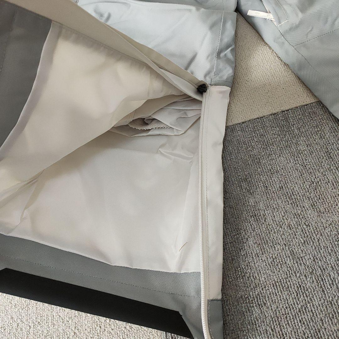  防水オーバーオール ホワイト グレー　　M