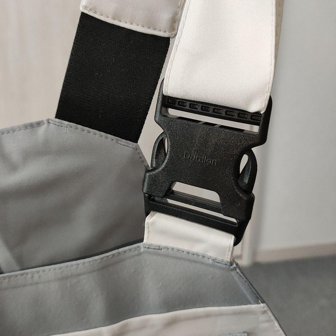  防水オーバーオール ホワイト グレー　　M