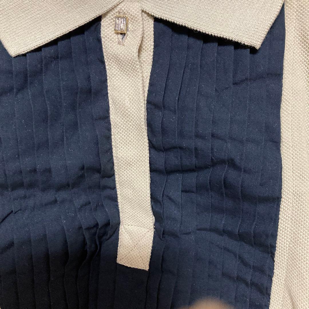 RED VALENTINO 半袖ポロシャツ ベージュ/ブラック