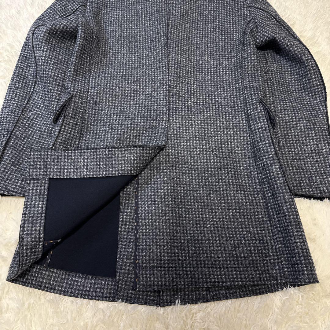 美品】BOB ボブ イタリア製 チェスターコート ロング サイズ52 ウール混