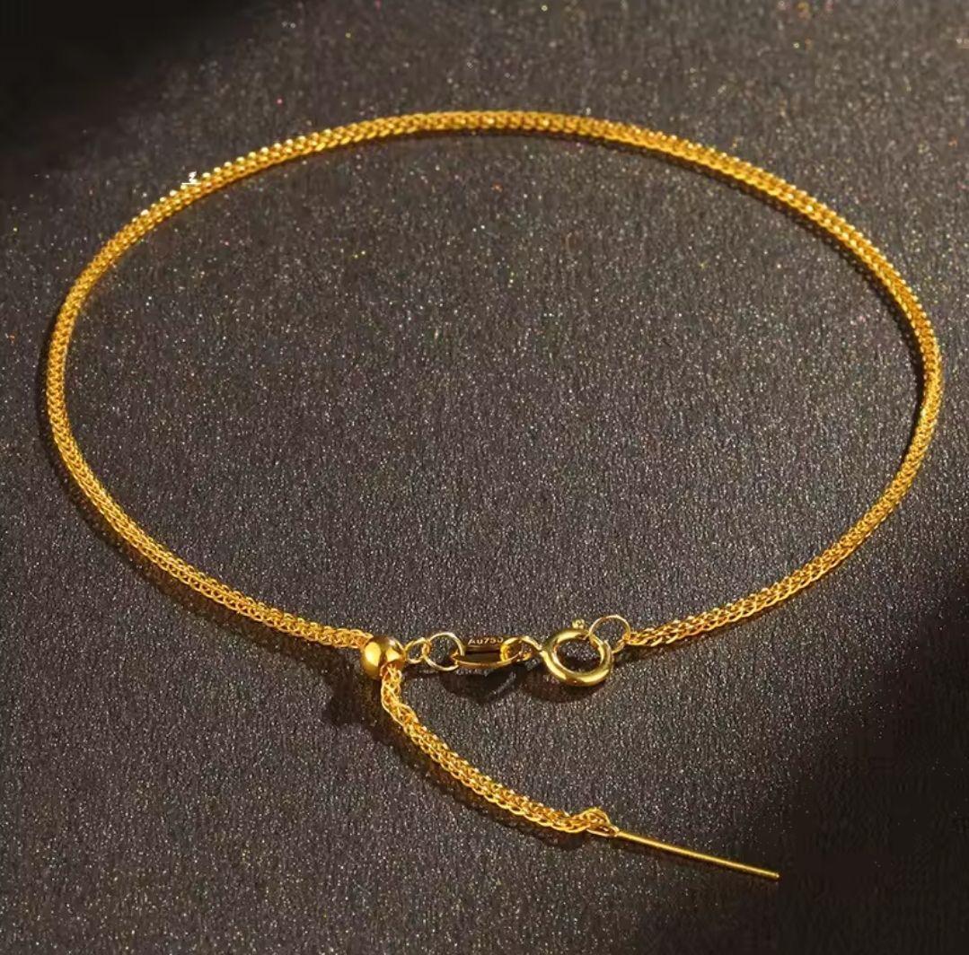 18kスライドチェーンブレスレット au750