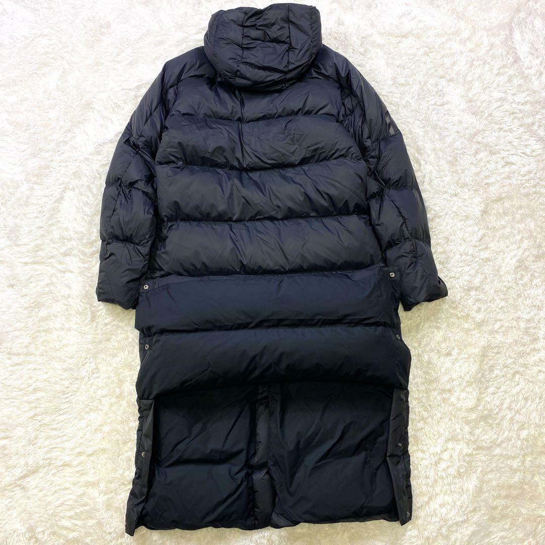 新品 adidas ロング ベンチコート ダウン ブラックストライプ XL
