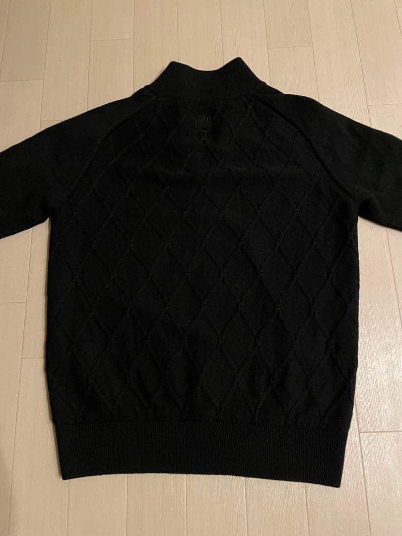 【Ｌ】FootJoy ゴルフウェア セーター アーガイル防風ハーフジップセーター