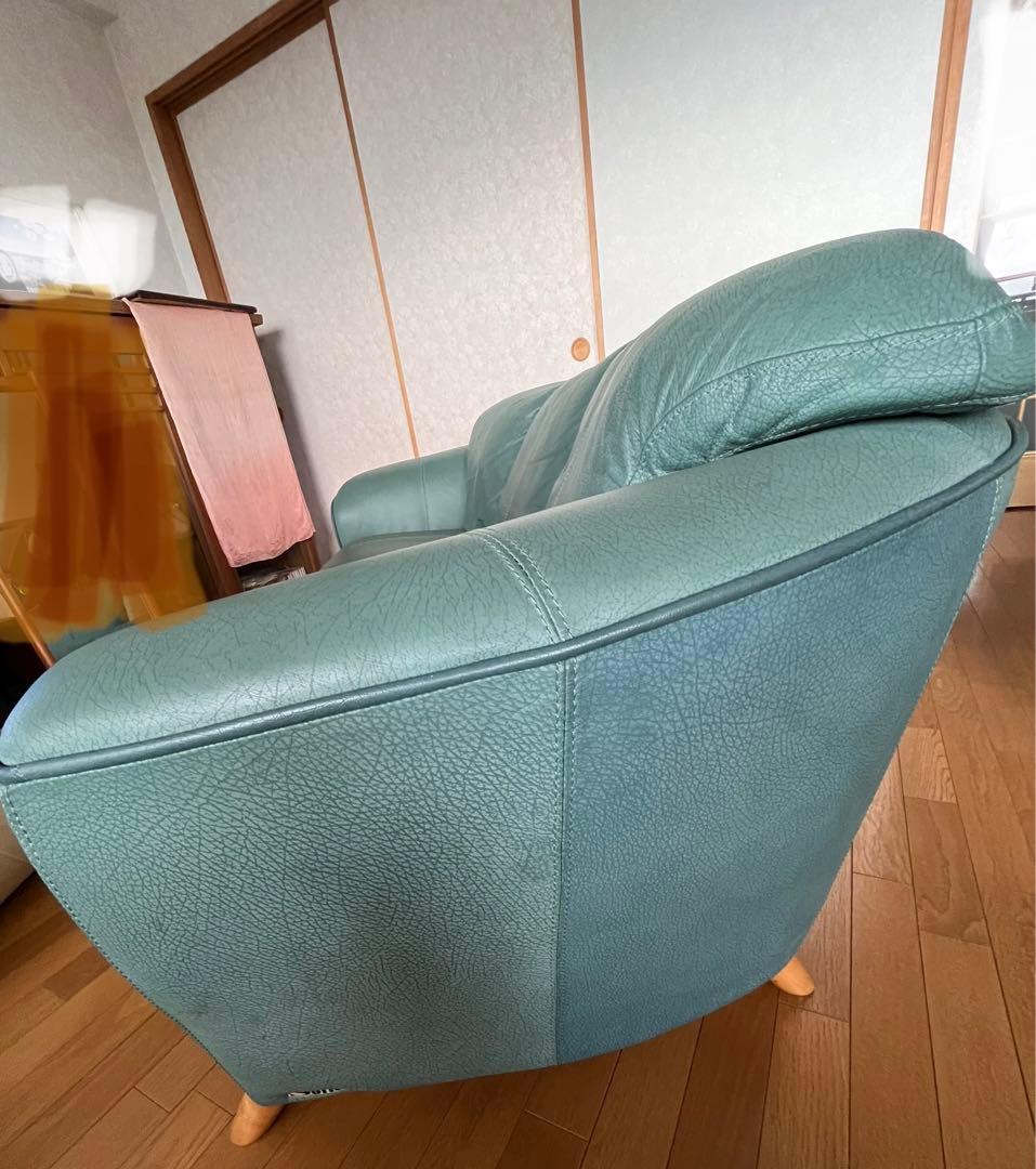 良品】IDC大塚家具 総本革 Soflex社 トリプルソファ - メルカリ
