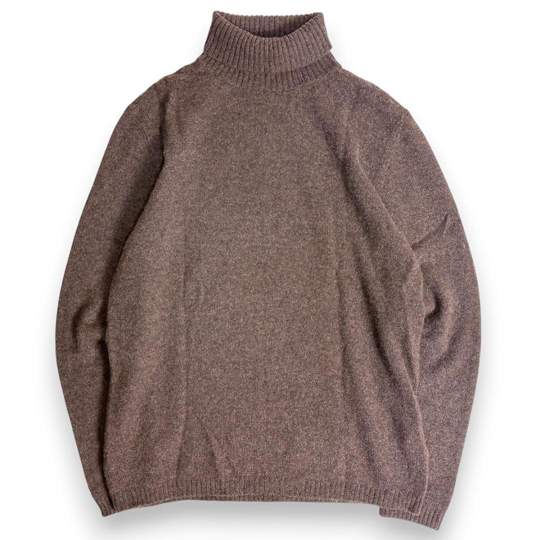 J7250 新品 フェデーリ カシミヤ100% タートルネックニット 茶 50