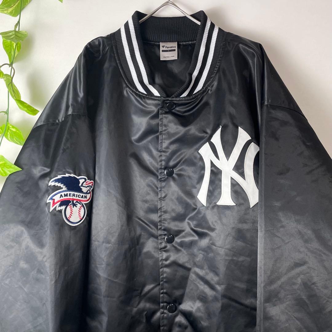 極美品✨2XL✨ニューヨークヤンキース MLB スタジャン 黒 ブラック