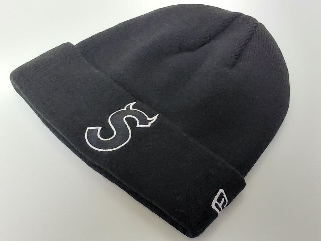 美品　Supreme　New Era　S Logo ツノ　Beanie　ブラック