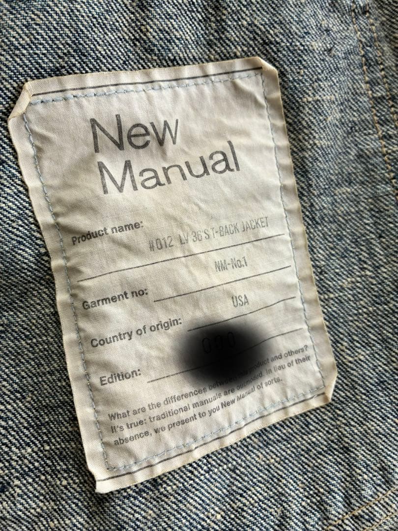 New Manual #012 LV 36’s T-BACK JACKET