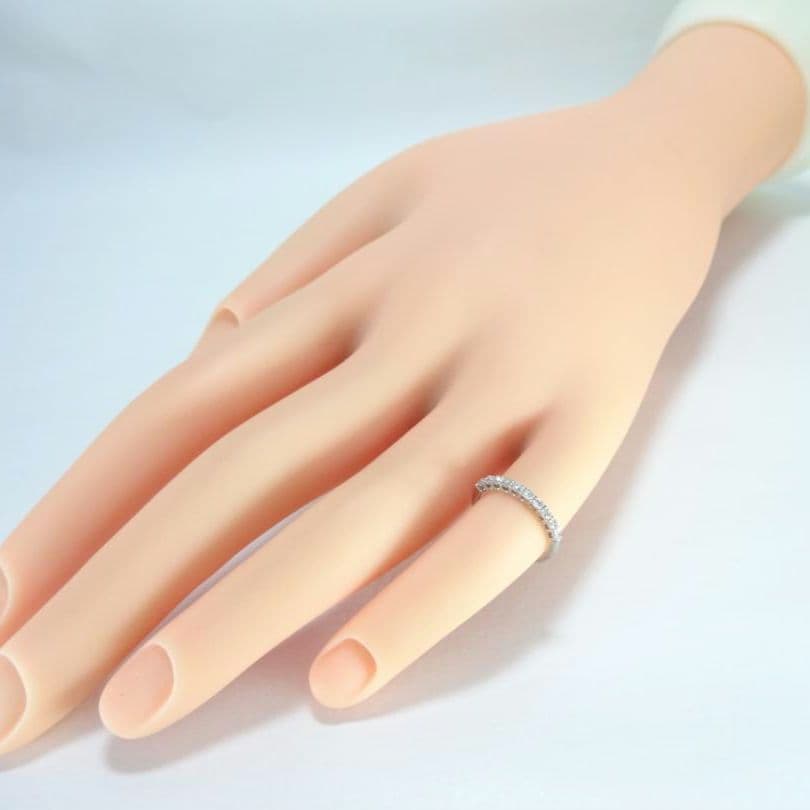 0.20ct　ダイヤモンド　ハーフエタニティ　リング　プラチナ