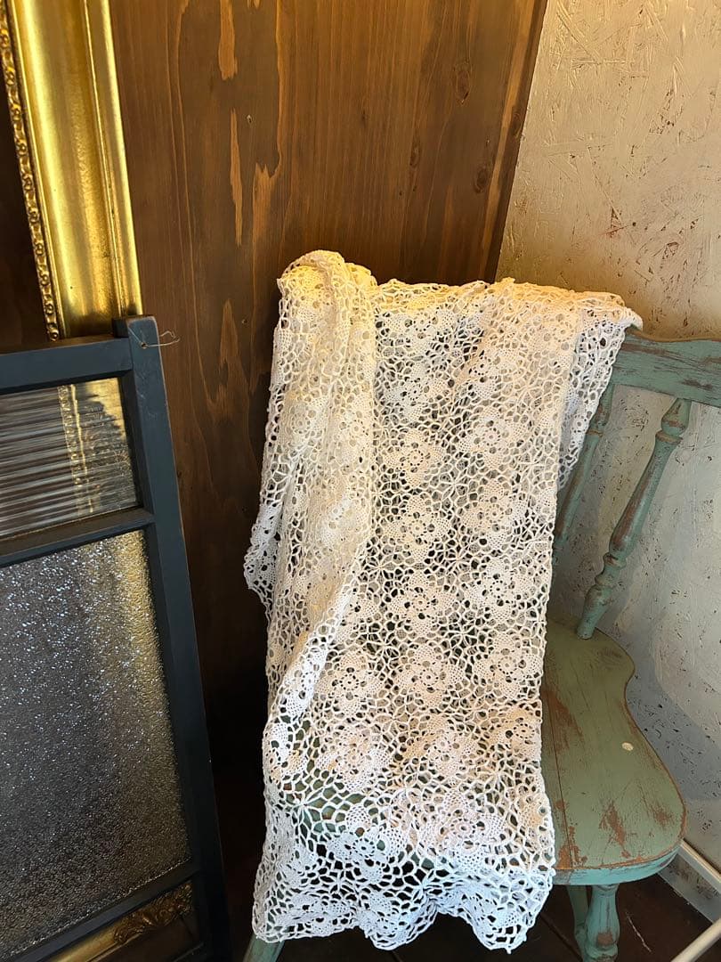 アンティークレース クロッシェ 大判 カーテン