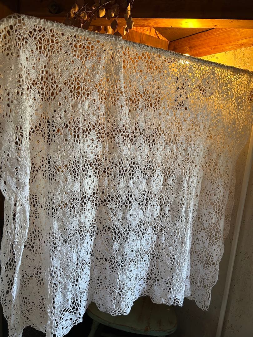 アンティークレース クロッシェ 大判 カーテン