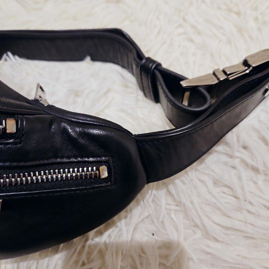 ALEXANDER WANG 黒 レザー ボディバッグ アティッカ 斜め掛け