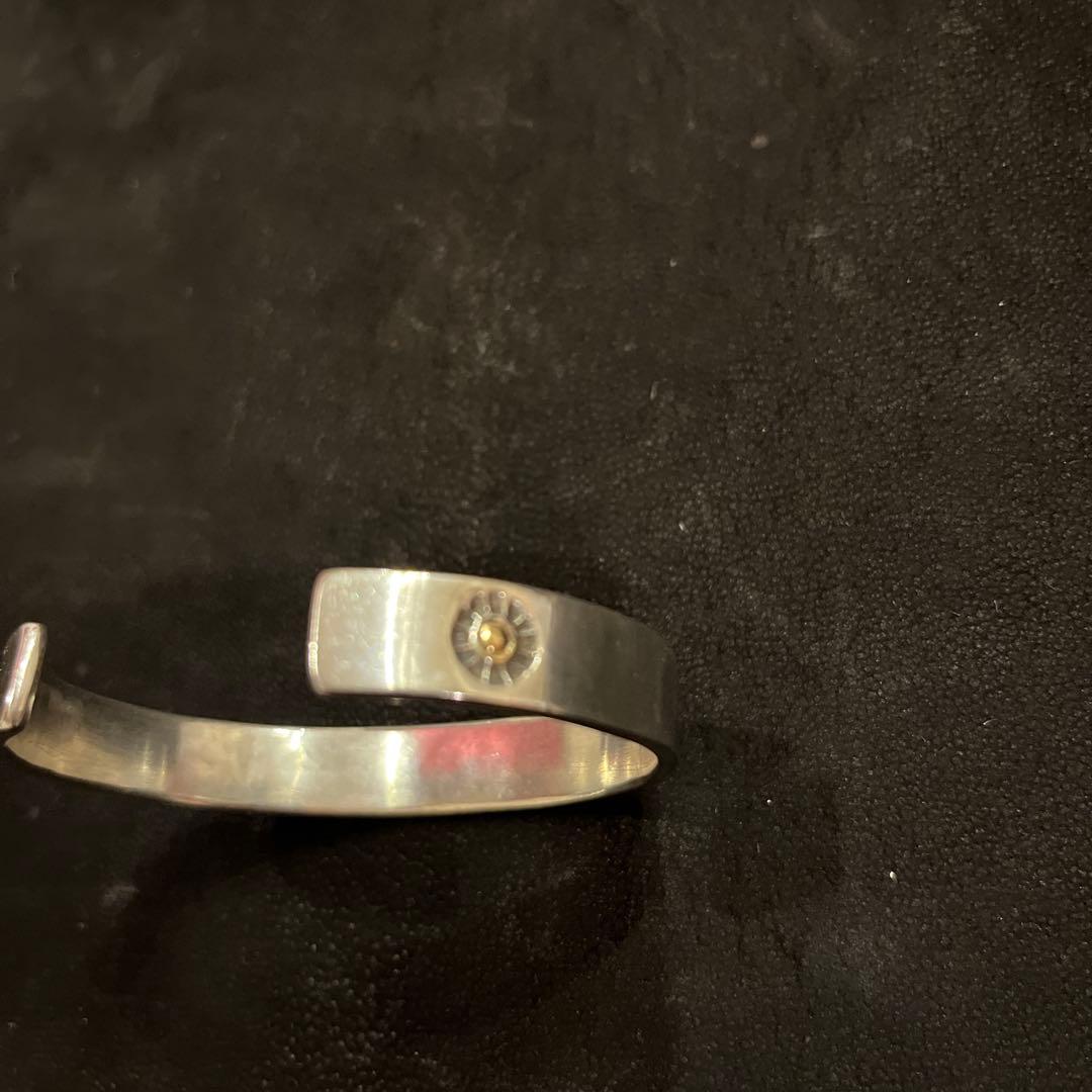 レザーアンドシルバーアクト バングル シルバー 18k インディアン