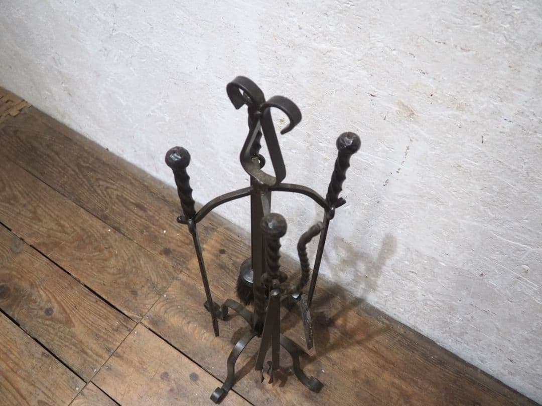 1165 ファイヤーツール　暖炉　薪ストーブ　キャンプ　ビンテージ　アンティーク