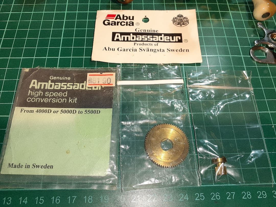 アブガルシア ABUアンバサダー5000Dギアプレート一式、ハイギアキット