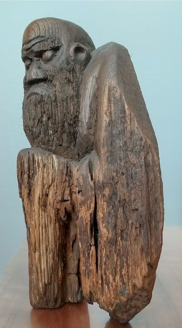 国宝姫路城天守閣古材 橋本星湖作 仙人の彫刻 1