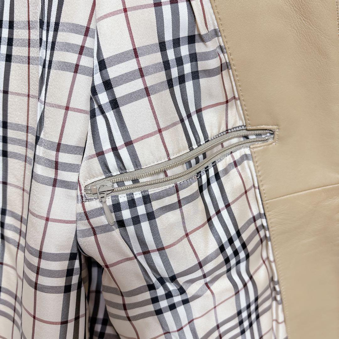 バーバリー　レザージャケット　羊革　三陽商会　羽織り　かっこいい　シンプル　大人