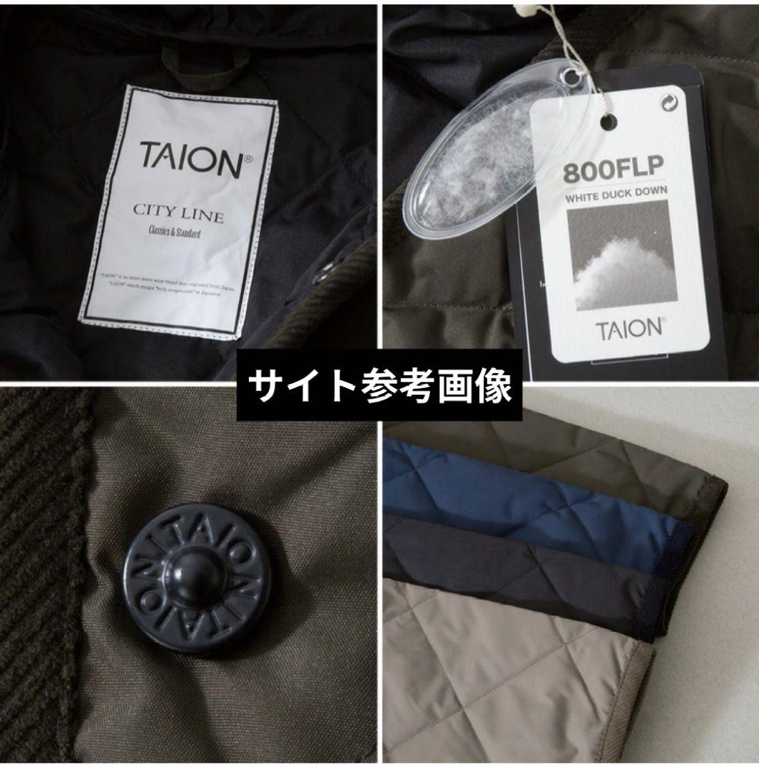 【美品】 TAION パイピング フード ロングダウンコート男女兼用