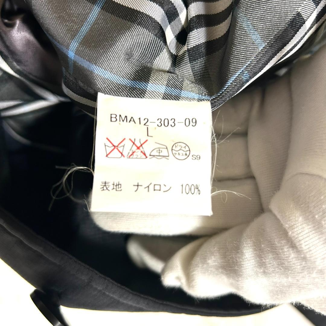 バーバリー　ブラックレーベル　ステンカラーコート　ノバチェック　ナイロン　　XL