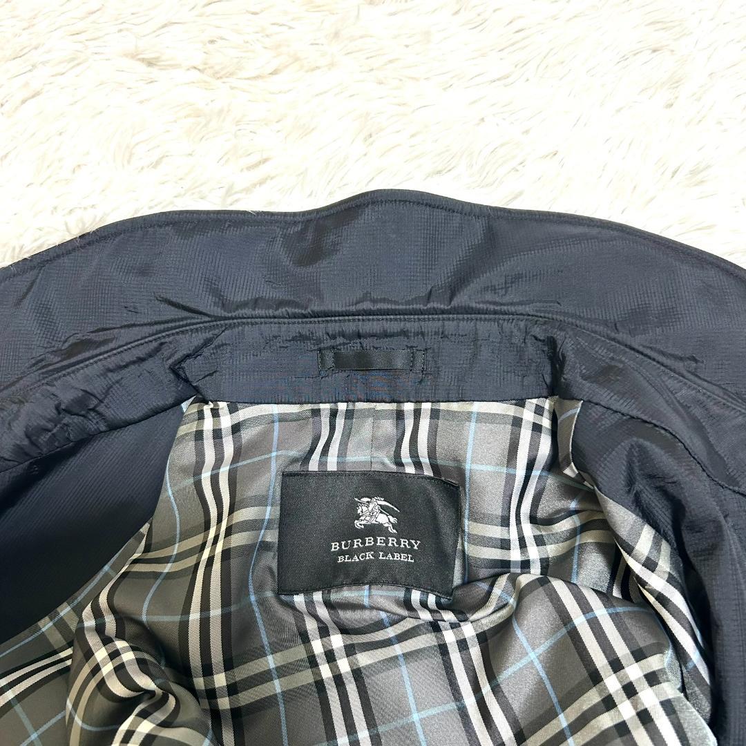 バーバリー　ブラックレーベル　ステンカラーコート　ノバチェック　ナイロン　　XL