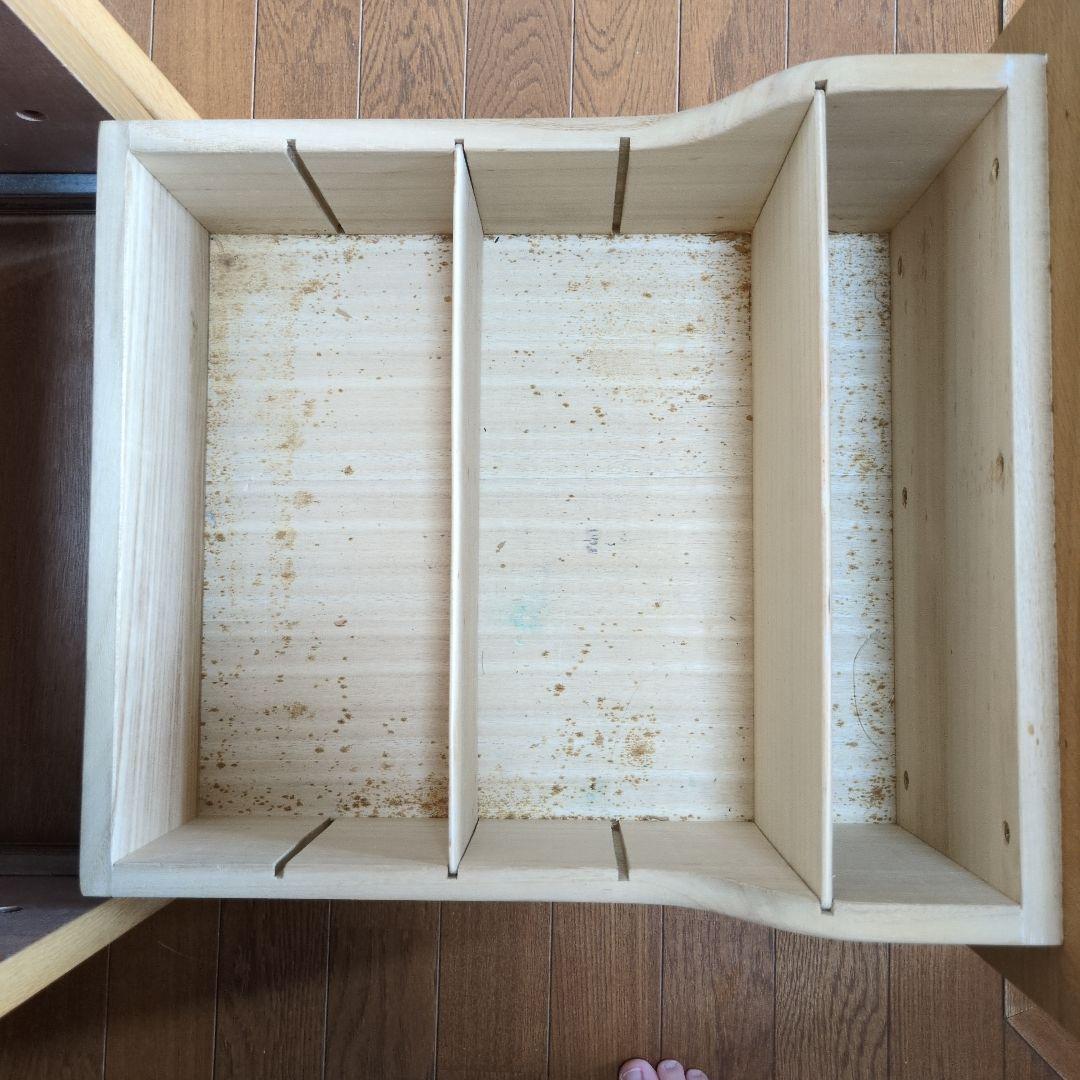 木製シンプルデスク 引き出し2つ付き　勉強机　ヒカリサンデスク