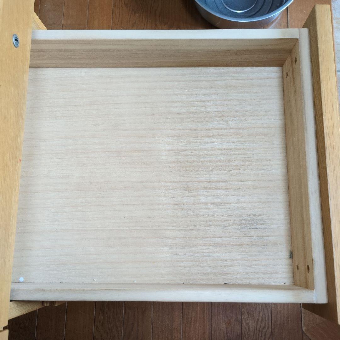 木製シンプルデスク 引き出し2つ付き　勉強机　ヒカリサンデスク