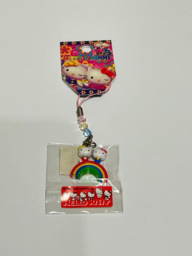 ハローキティ 根付 KITTY&MIMMY 虹レインボー キティ&ミミィ - メルカリ