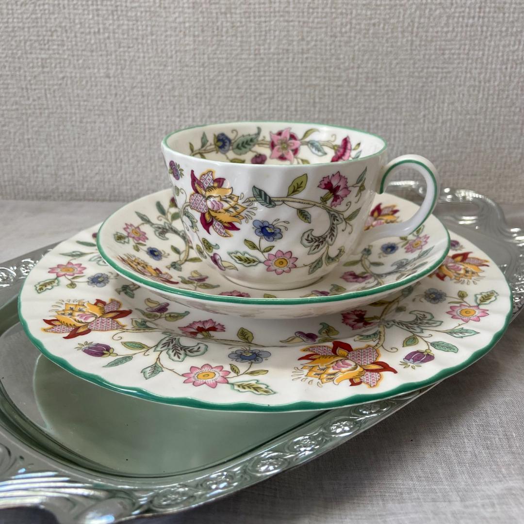 ミントン ティーカップ ソーサー ケーキプレート 3セット - メルカリ