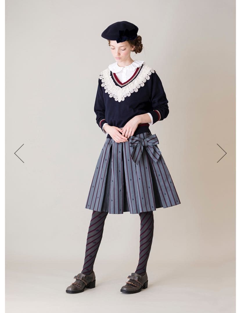 ジェーンマープル Lace trimming cricket sweater