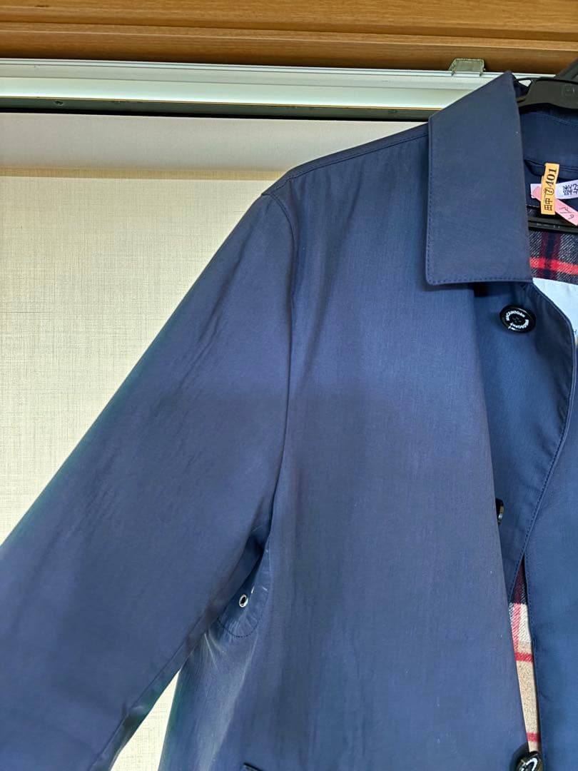 Macintosh ステンカラーコート チェック柄裏地　サイズ40