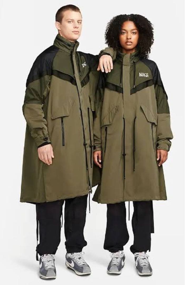 Nike sacai XL モッズコート オリーブグリーン トレンチコートの通販は