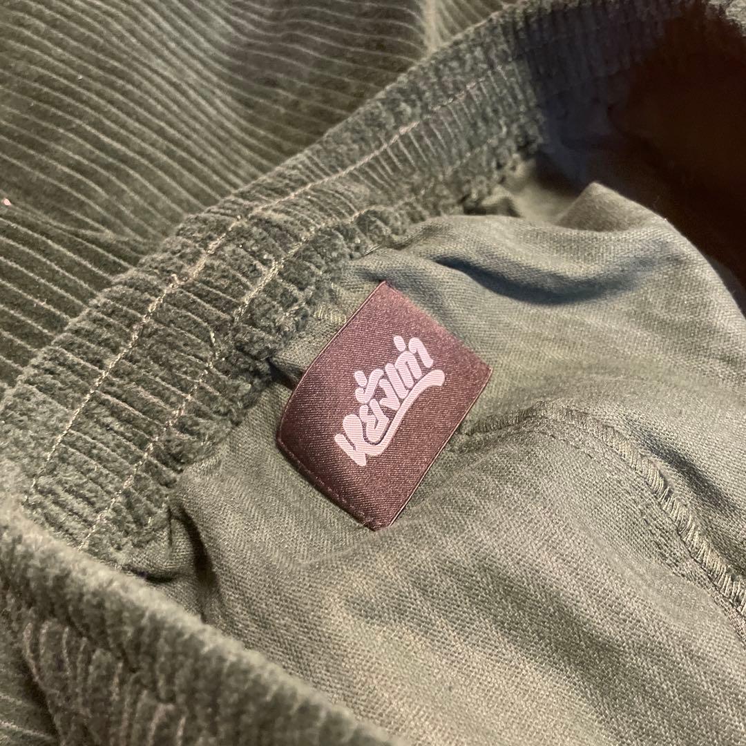 ［新品］ ヤンガオ　YANGAO ダークグリーン コーデュロイ ワークパンツ