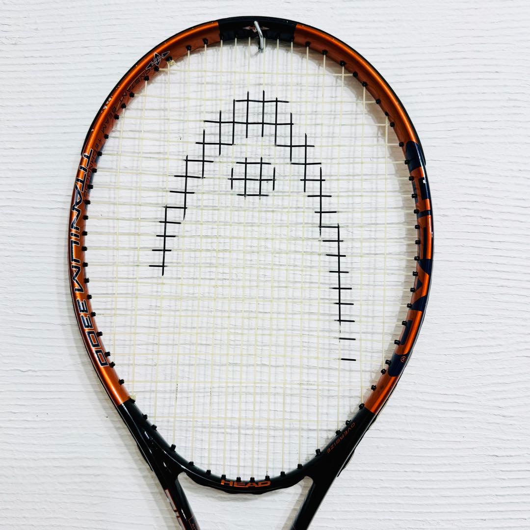 HEAD テニスラケット TITANIUM 3300 ケース付き オレンジ 黒 - メルカリ