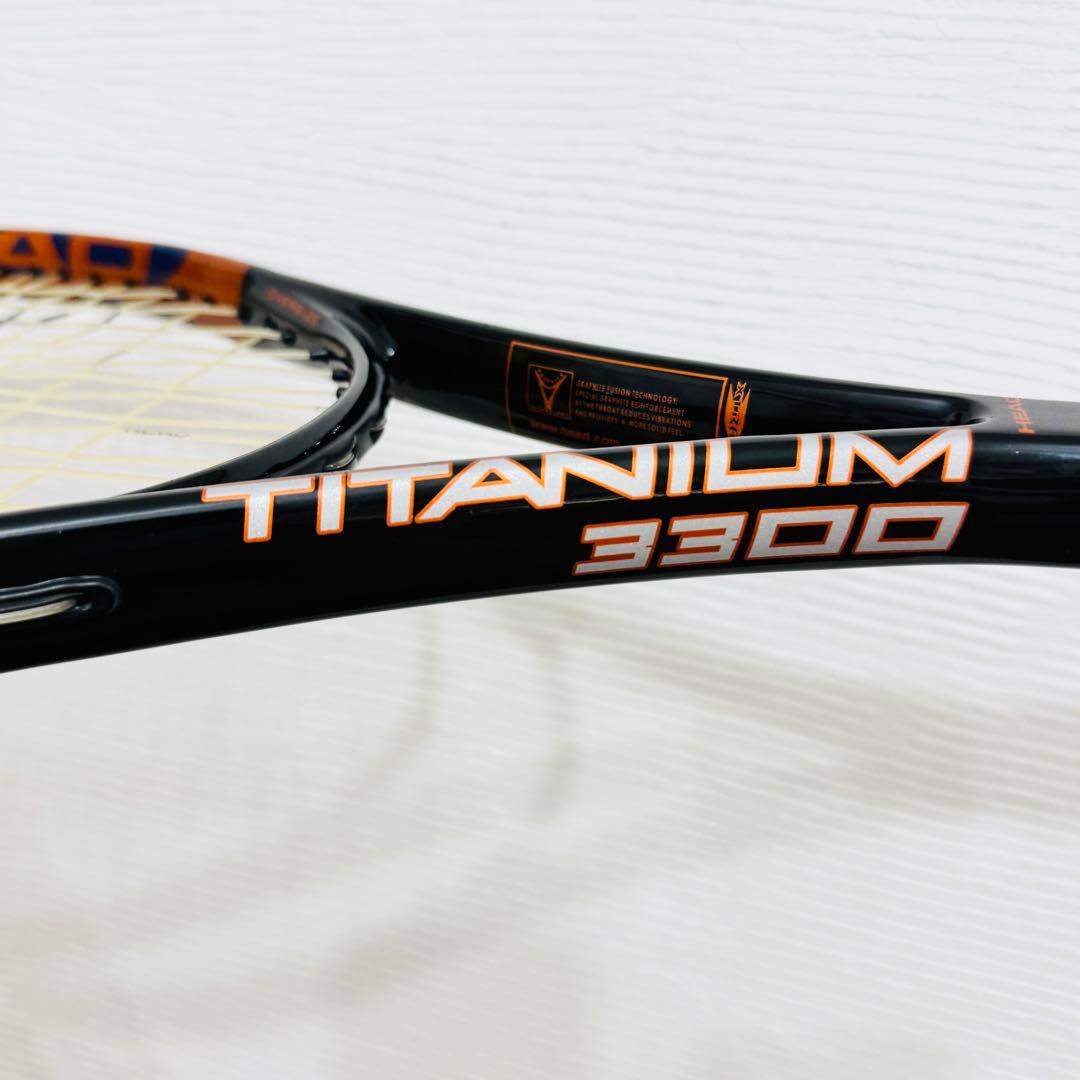 HEAD テニスラケット TITANIUM 3300 ケース付き オレンジ 黒 - メルカリ