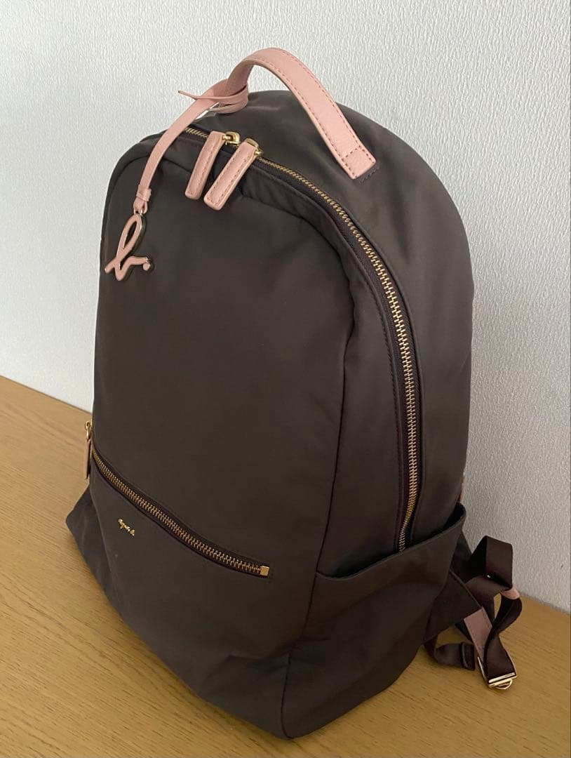 専用⭐︎アニエスベー【人気】ダークブラウン リュック・バックパック ピンクポーチ付