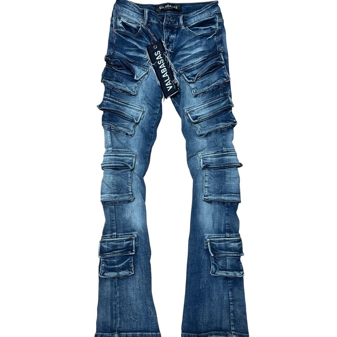 あ*ん様 VALABASASマルチポケットデニム 30 バラバサス