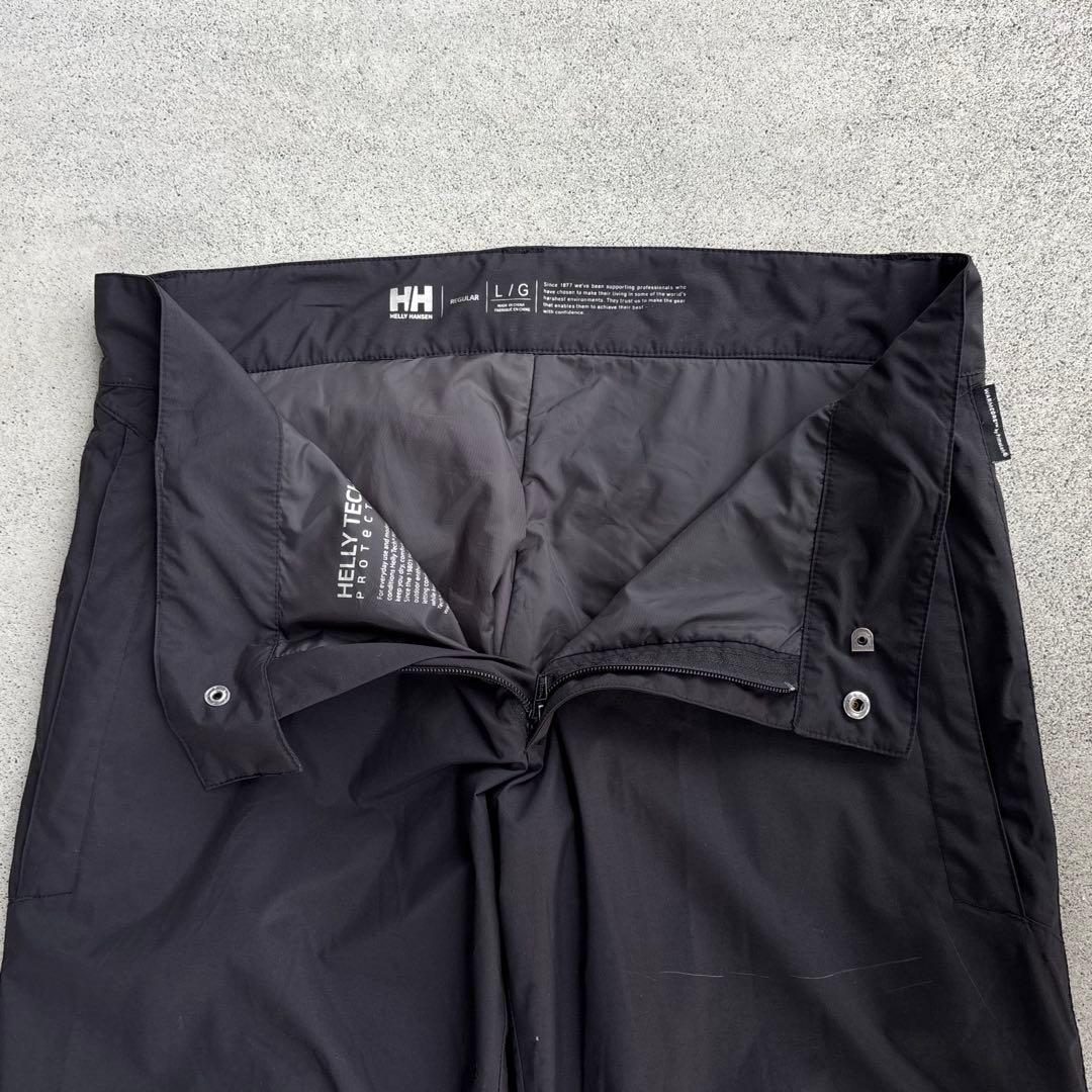 ヘリーハンセン 防水ナイロン スキー スノボーパンツ 刺繍ロゴ XL 黒