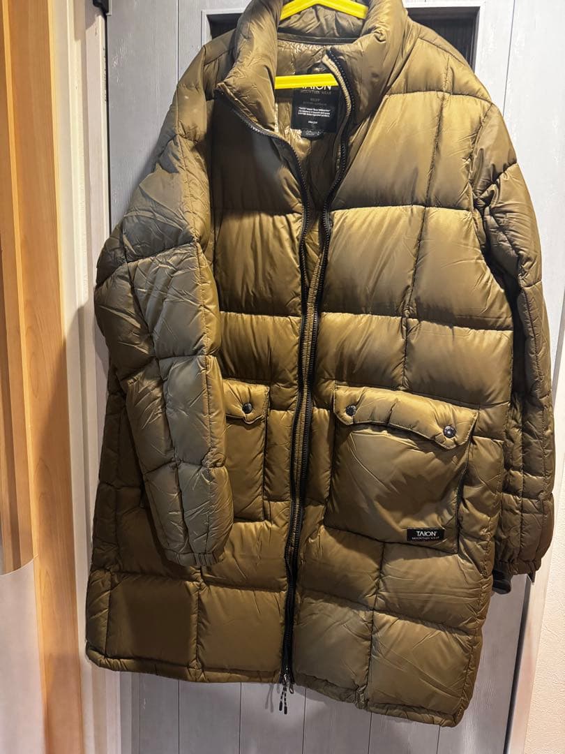 未使用TAION マウンテンパッカブル ダウンジャケット オリーブ Lサイズ
